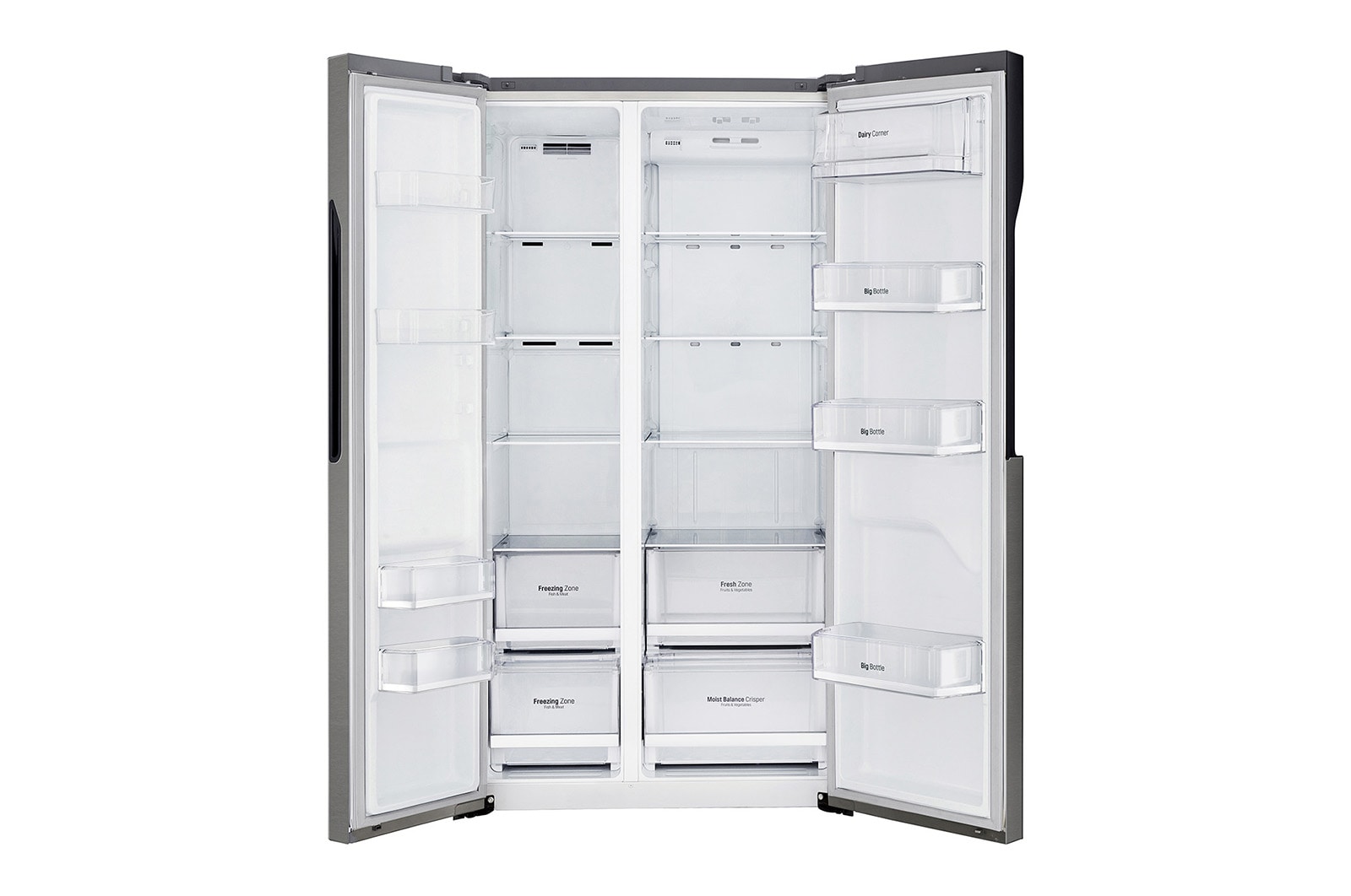 LG Réfrigérateur Américain | 591 L | Compresseur Linéaire | Moist Balance Crisper | Total No Frost | Smart Diagnosis | F, LG GSB360BASZ