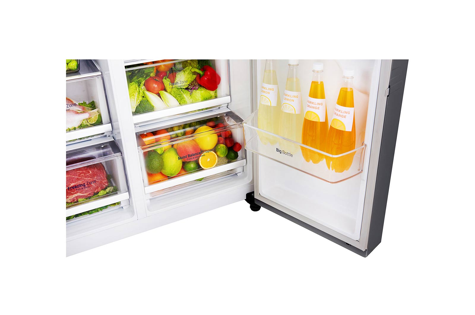 LG Réfrigérateur Américain | 642L | Compresseur Linéaire  | Total No Frost | Smart Diagnosis | F, LG GSB6616PS
