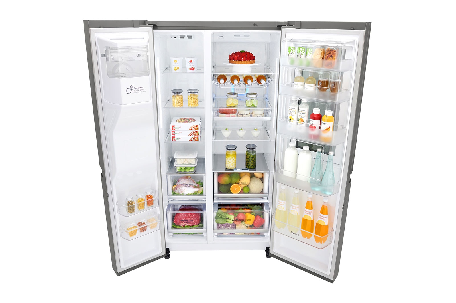 LG Réfrigérateur Américain | InstaView Door-in-Door® | 625 L | Compresseur Linéaire | Total No Frost |  F, LG GSI960PZAZ