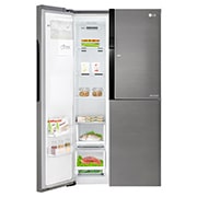 LG Réfrigérateur Américain | 606L | Compresseur linéaire | Total No Frost | Smart Diagnosis | Moist Balance Crisper | Door in Door ® | F, LG GSJ360DIDV