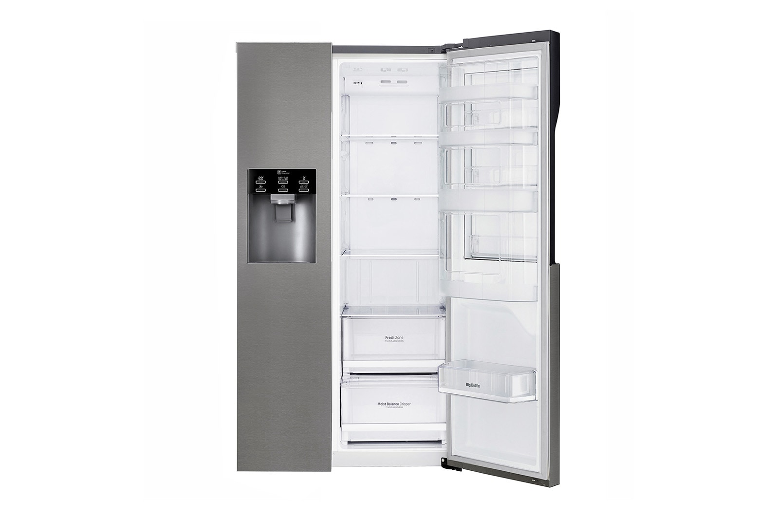 LG Réfrigérateur Américain | 606L | Compresseur linéaire | Total No Frost | Smart Diagnosis | Moist Balance Crisper | Door in Door ® | F, LG GSJ360DIDV