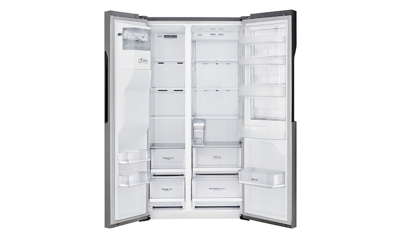 LG Réfrigérateur Américain | 606L | Compresseur linéaire | Total No Frost | Eau'tonome | Moist Balance Crisper | Door in Door® | F, LG GSJ361DIDV