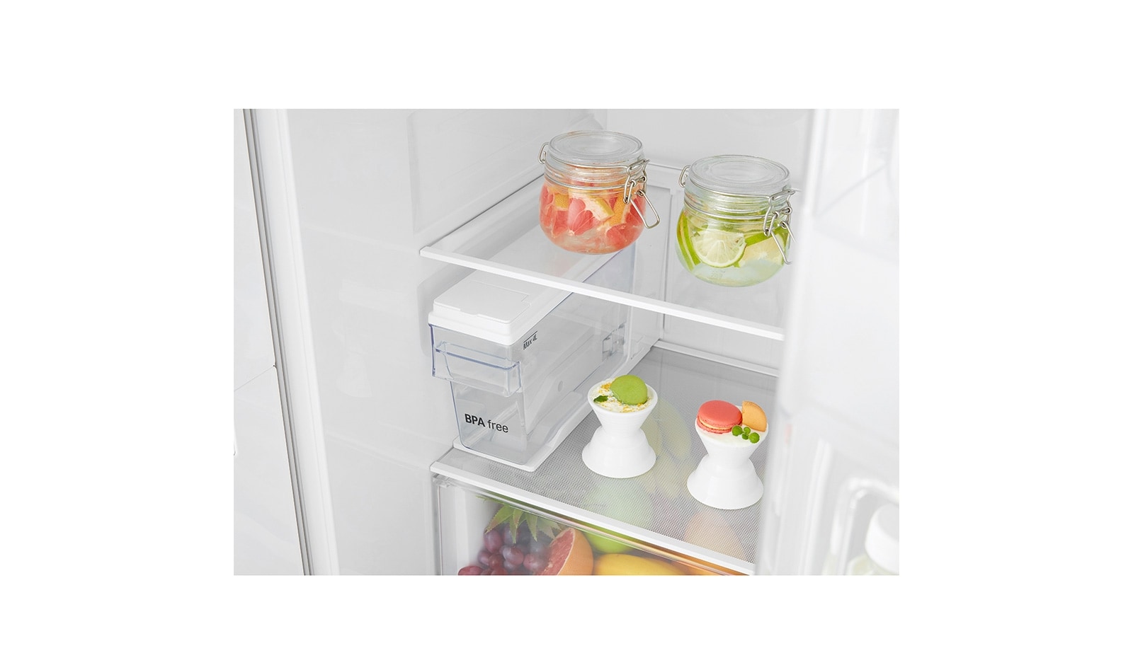 LG Réfrigérateur Américain | 606L | Compresseur linéaire | Total No Frost | Eau'tonome | Moist Balance Crisper | Door in Door® | F, LG GSJ361DIDV