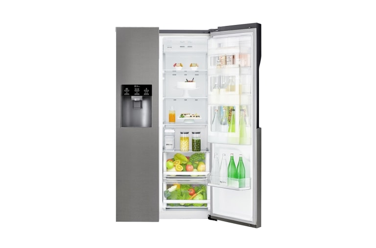 LG Réfrigérateur Américain | 606L | Compresseur linéaire | Total No Frost | Eau'tonome | Moist Balance Crisper | Door in Door® | F, LG GSJ361DIDV