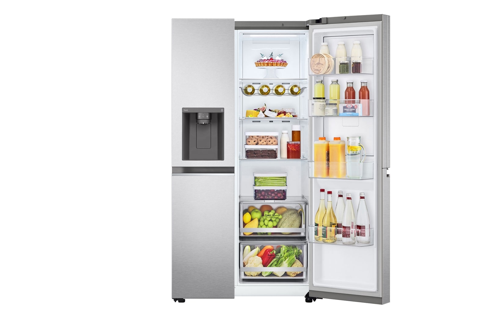 LG Réfrigérateur Américain - Grande capacité 635L | Door-in-Door™ | Door Cooling™ | Linear Cooling™ | Slim Space Plus, LG GSJV80MBLE