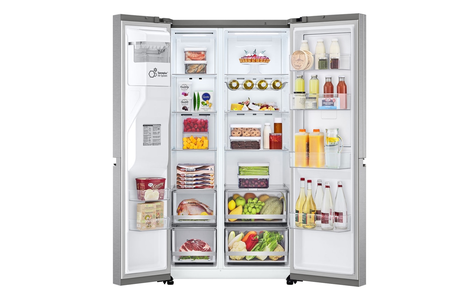 LG Réfrigérateur Américain - Grande capacité 635L | Door-in-Door™ | Door Cooling™ | Linear Cooling™ | Slim Space Plus, LG GSJV80MBLE