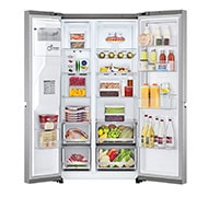 LG Réfrigérateur Américain - Grande capacité 635L | Door-in-Door™ | Door Cooling™ | Linear Cooling™ | Slim Space Plus, LG GSJV80MBLE