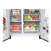 LG Réfrigérateur Américain - Grande capacité 635L | Door-in-Door™ | Door Cooling™ | Linear Cooling™ | Slim Space Plus, LG GSJV80MBLE