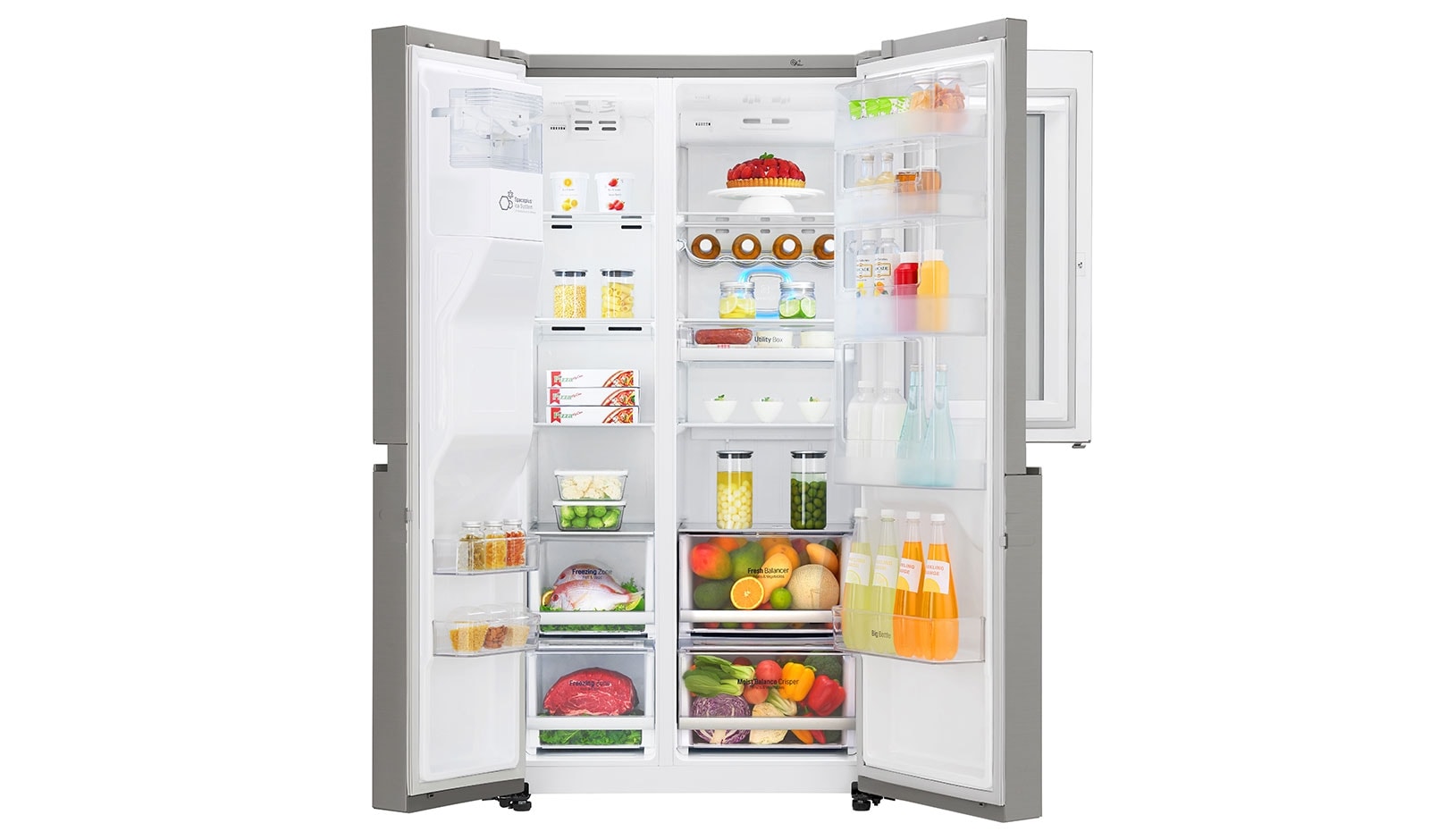LG Réfrigérateur Américain | InstaView Door-in-Door ® | 625L | Compresseur Linéaire | Total No Frost | Wi-Fi | F, LG GSK6676SC