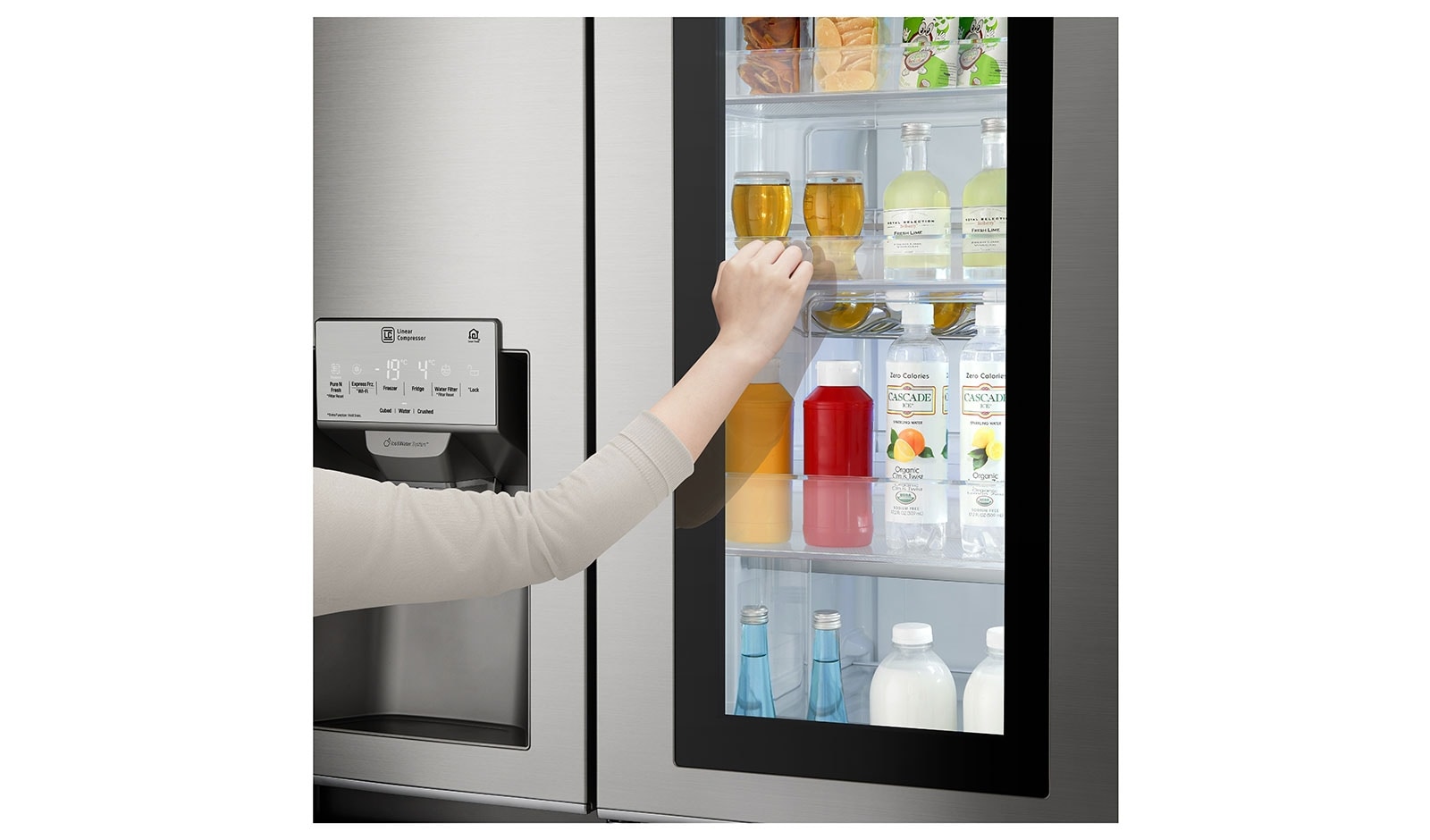 LG Réfrigérateur Américain | InstaView Door-in-Door ® | 625L | Compresseur Linéaire | Total No Frost | Wi-Fi | F, LG GSK6676SC