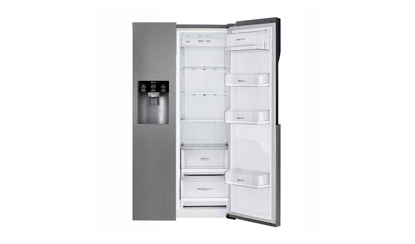 LG Réfrigérateur Américain | 606 L | Compresseur Linéaire | Moist Balance Crisper | Total No Frost | Smart Diagnosis | F, LG GSL360ICEV