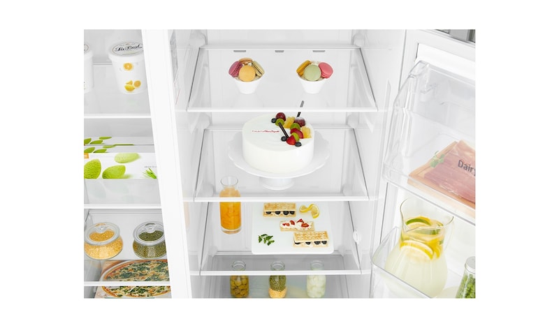 LG Réfrigérateur Américain | 606 L | Compresseur Linéaire | Moist Balance Crisper | Total No Frost | Smart Diagnosis | F, LG GSL360ICEV