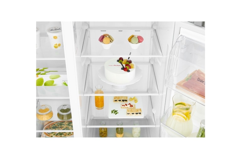 LG Réfrigérateur Américain | 606 L | Compresseur Linéaire | Moist Balance Crisper | Total No Frost | Smart Diagnosis | F, LG GSL360ICEV