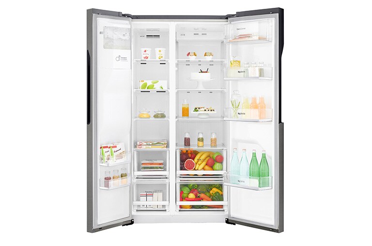 LG Réfrigérateur Américain | 591L | Compresseur Linéaire  | Total No Frost | Smart Diagnosis | F, LG GSL360ICEZ