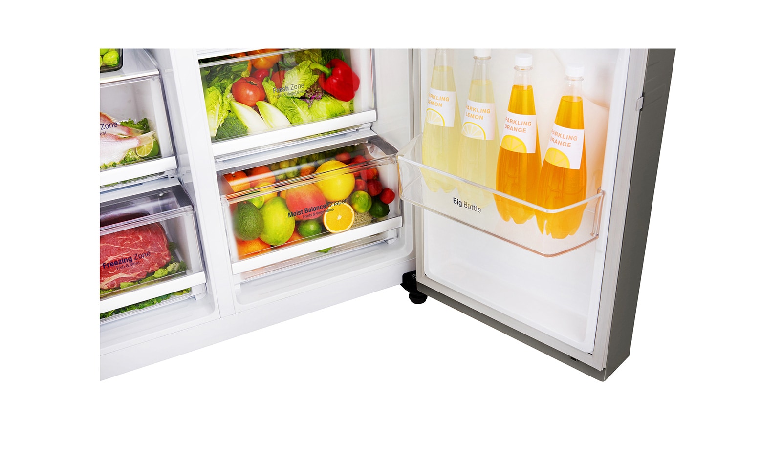 LG Réfrigérateur Américain | 591L | Compresseur Linéaire  | Total No Frost | Smart Diagnosis | F, LG GSL360ICEZ