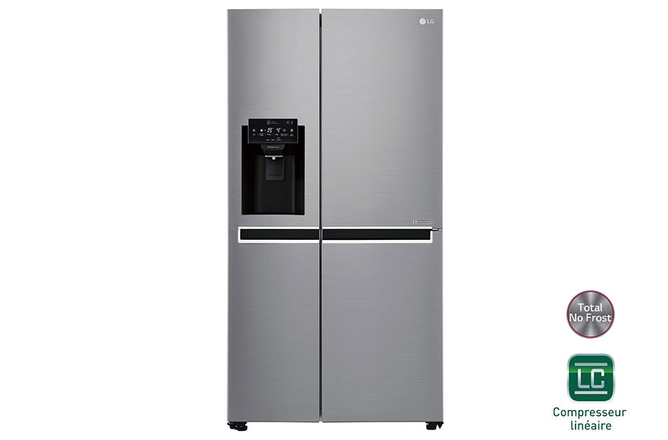 Réfrigérateur Américain, 601L, Compresseur Linéaire, Total No Frost, Smart Diagnosis, A+ - LG GSL6621PS