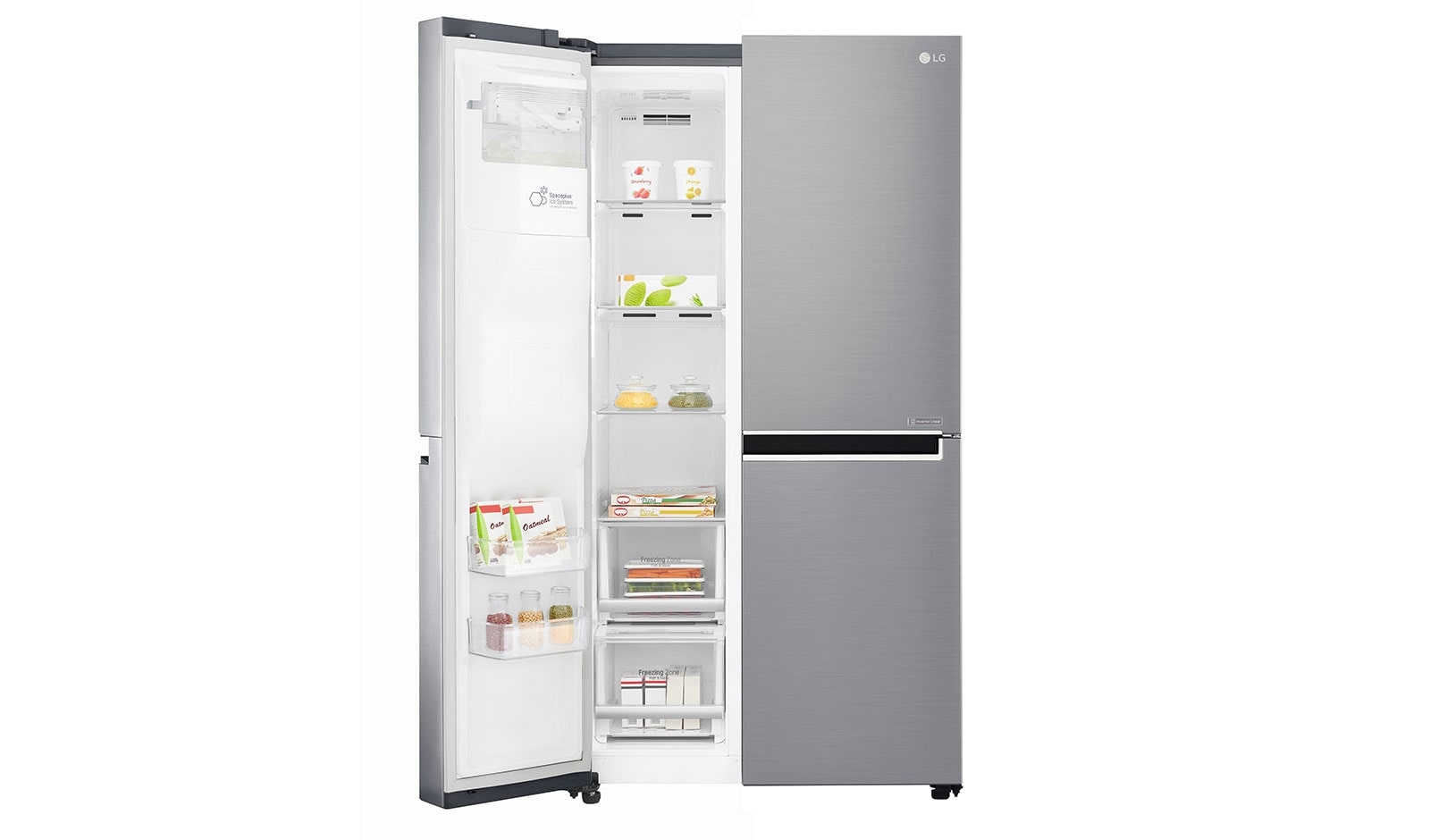 LG Réfrigérateur Américain | 601L | Compresseur Linéaire  | Total No Frost | Smart Diagnosis | A+, LG GSL6621PS