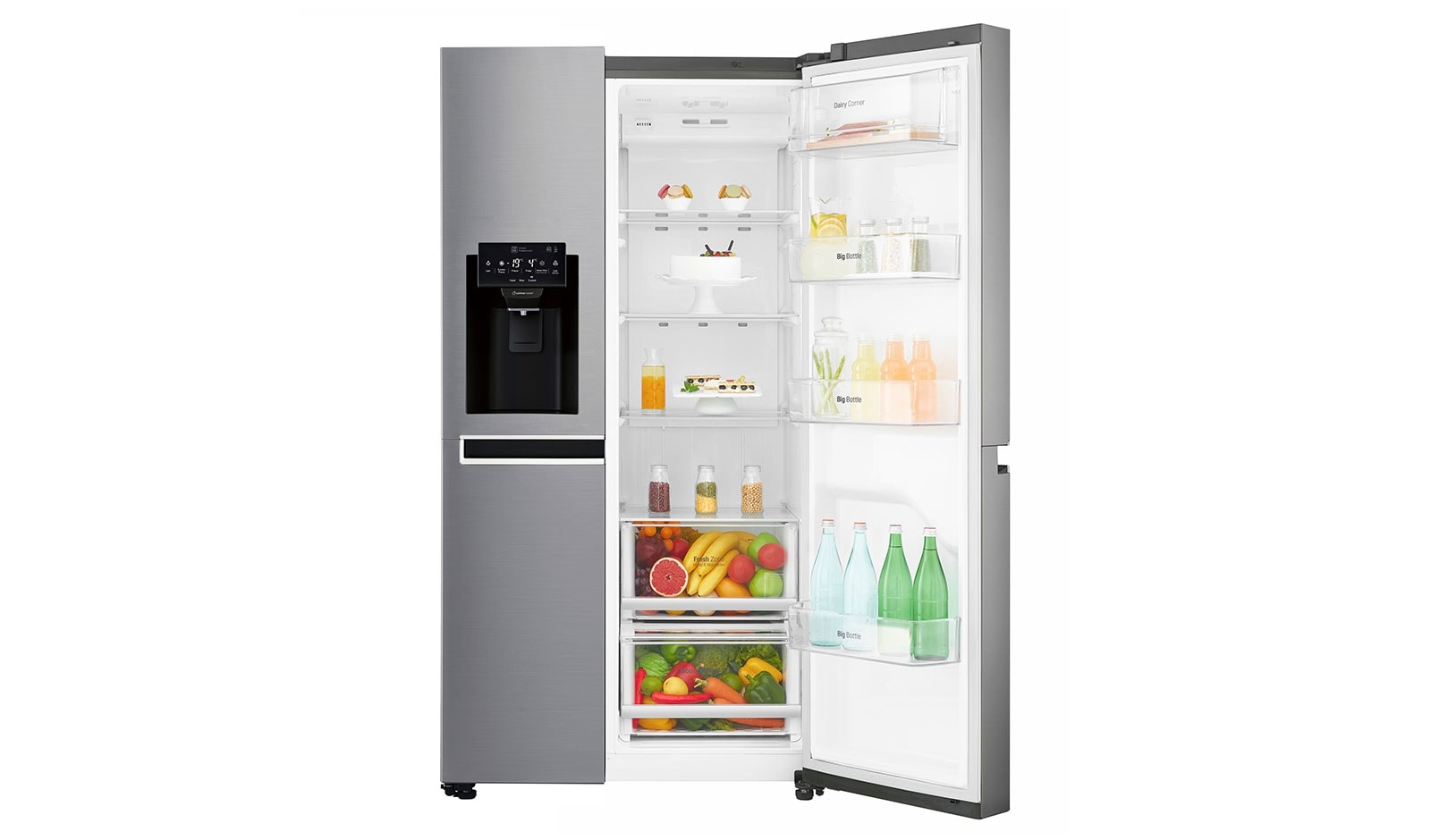 LG Réfrigérateur Américain | 601L | Compresseur Linéaire  | Total No Frost | Smart Diagnosis | A+, LG GSL6621PS