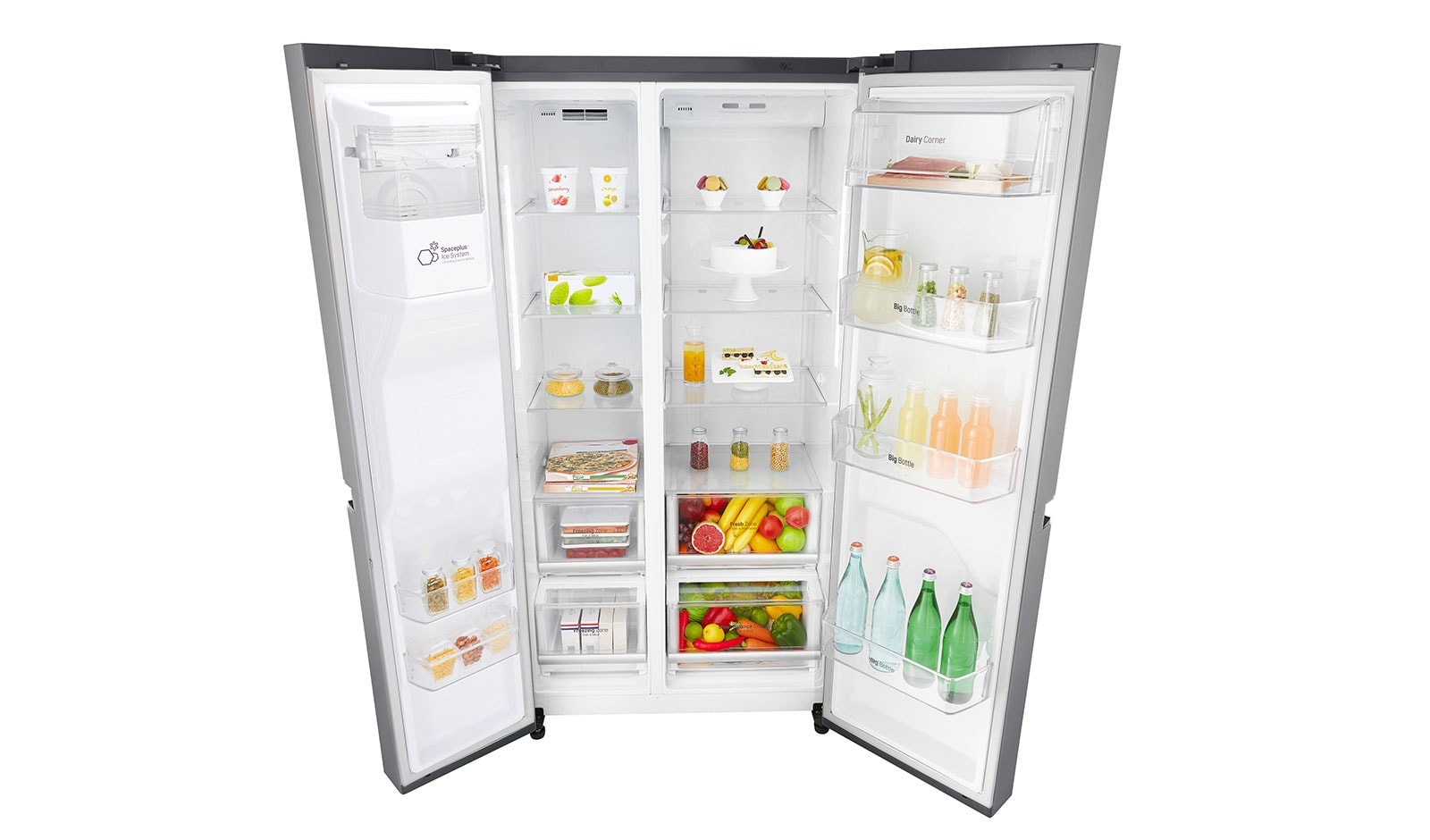 LG Réfrigérateur Américain | 601L | Compresseur Linéaire  | Total No Frost | Smart Diagnosis | A+, LG GSL6621PS