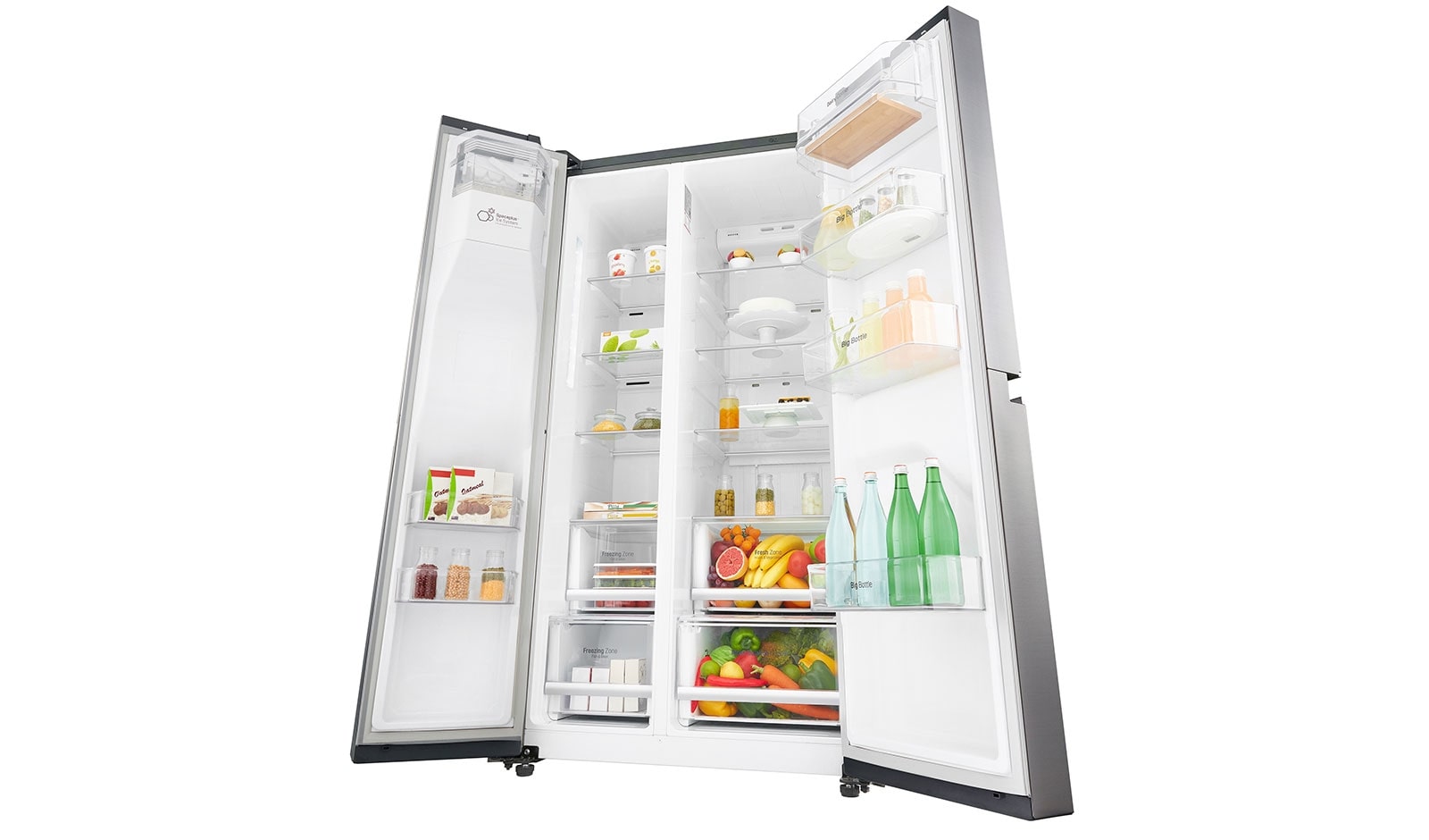 LG Réfrigérateur Américain | 601L | Compresseur Linéaire  | Total No Frost | Smart Diagnosis | A+, LG GSL6621PS