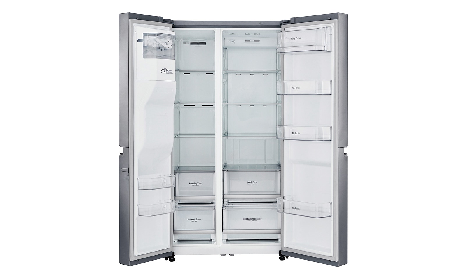 LG Réfrigérateur Américain | 601L | Compresseur Linéaire  | Total No Frost | Smart Diagnosis | A++, LG GSL6626PS