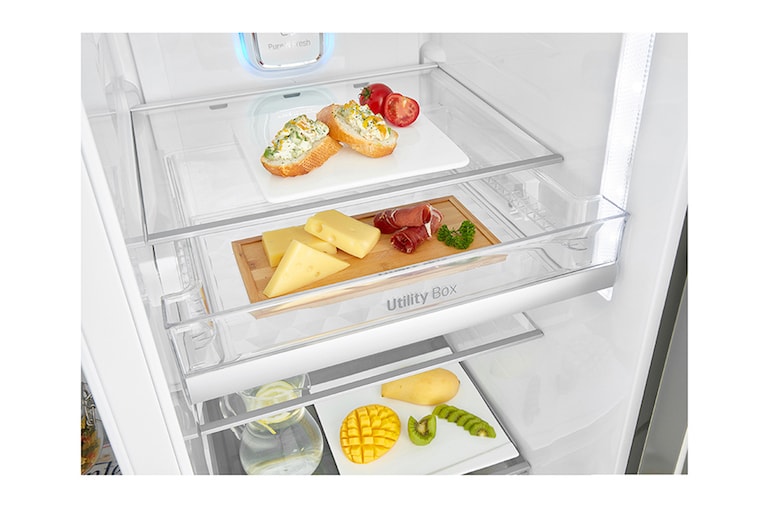 LG Réfrigérateur Américain | 601L | Compresseur linéaire | Total No Frost | Smart Diagnosis | Moist Balance Crisper | A+, LG GSL6671SC