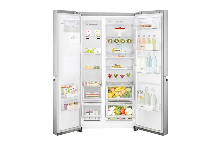 LG Réfrigérateur Américain | 601L | Compresseur linéaire | Total No Frost | Smart Diagnosis | Moist Balance Crisper | A+, LG GSL6671SC