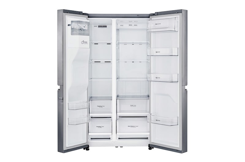 LG Réfrigérateur Américain | 625L | Compresseur Linéaire | Total No Frost | Smart Diagnosis | F | Finition des clayettes Alu, LG GSL6691PS