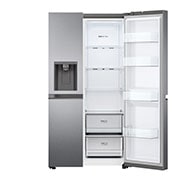 LG Réfrigérateur américain | 635L | Compresseur Smart Inverter | Design élégant | Fabrique à glace Slim SpacePlus, LG GSLV50DSXF