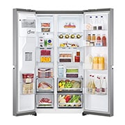 LG Réfrigérateur Américain - Grande capacité 635L | Linear Cooling™ | Door Cooling™ | Silencieux 36 dB  | E, LG GSLV81PZLE