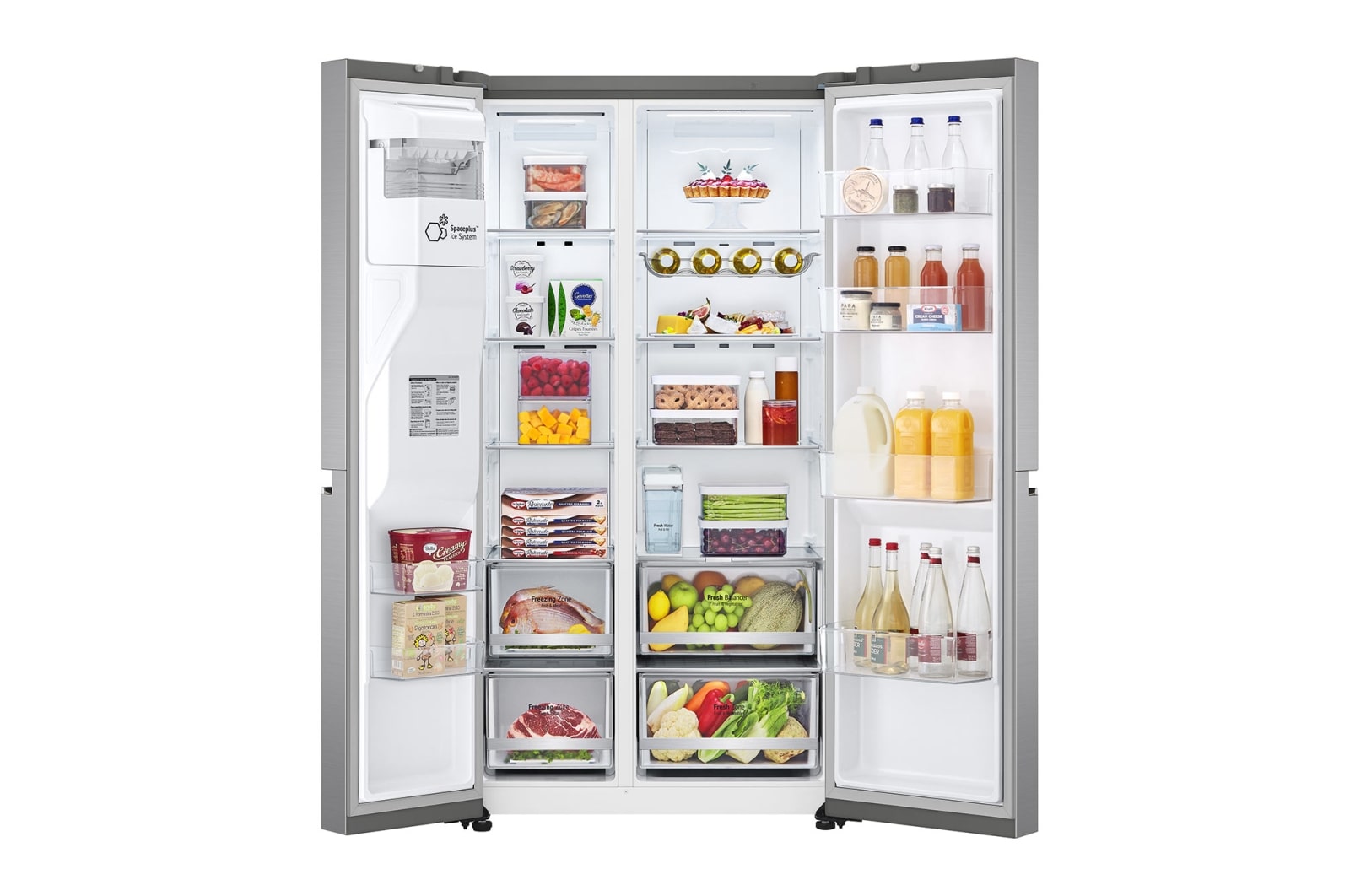 LG Réfrigérateur Américain - Grande capacité 635L | Linear Cooling™ | Door Cooling™ | Silencieux 36 dB  | E, LG GSLV81PZLE
