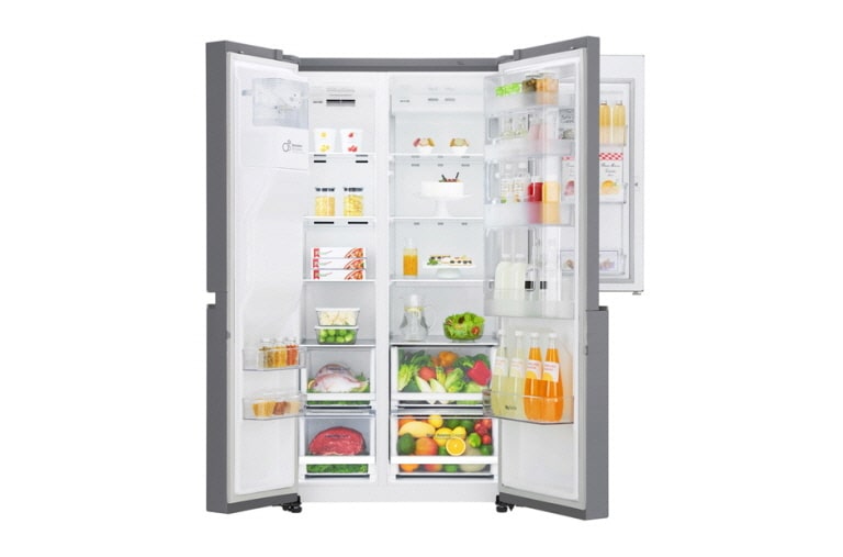 LG Réfrigérateur Américain | 625L | Door-in-Door ® | Compresseur linéaire | Total No Frost | Moist Balance Crisper | F, LG GSS6611PS