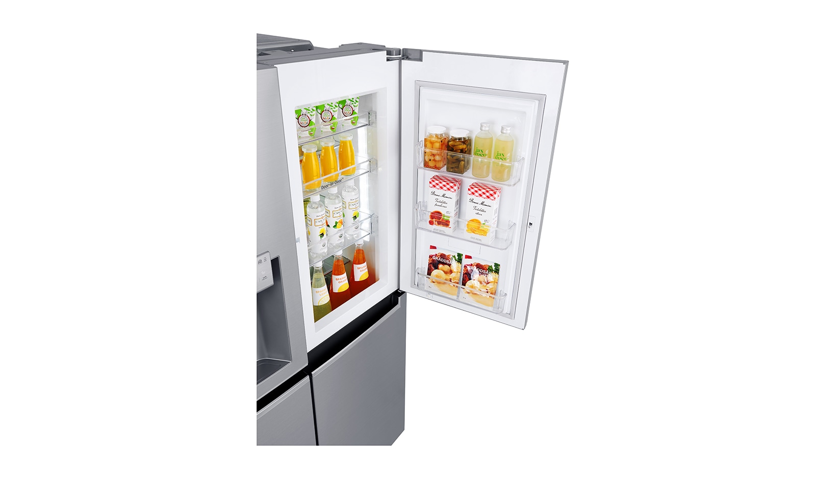 LG Réfrigérateur Américain | 601L | Door-in-Door ® | Compresseur linéaire | Total No Frost | Moist Balance Crisper | Pure N Fresh | A+, LG GSS6671PS