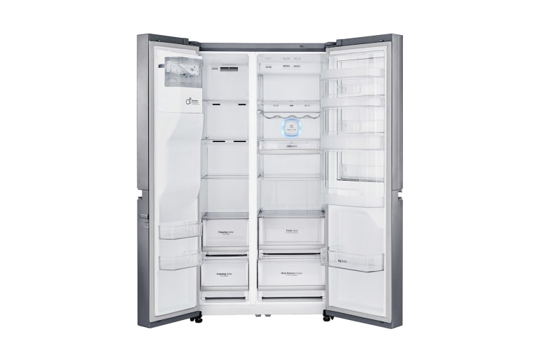 LG Réfrigérateur Américain | 601L | Door-in-Door ® | Compresseur linéaire | Total No Frost | Moist Balance Crisper | Pure N Fresh | A+, LG GSS6671PS