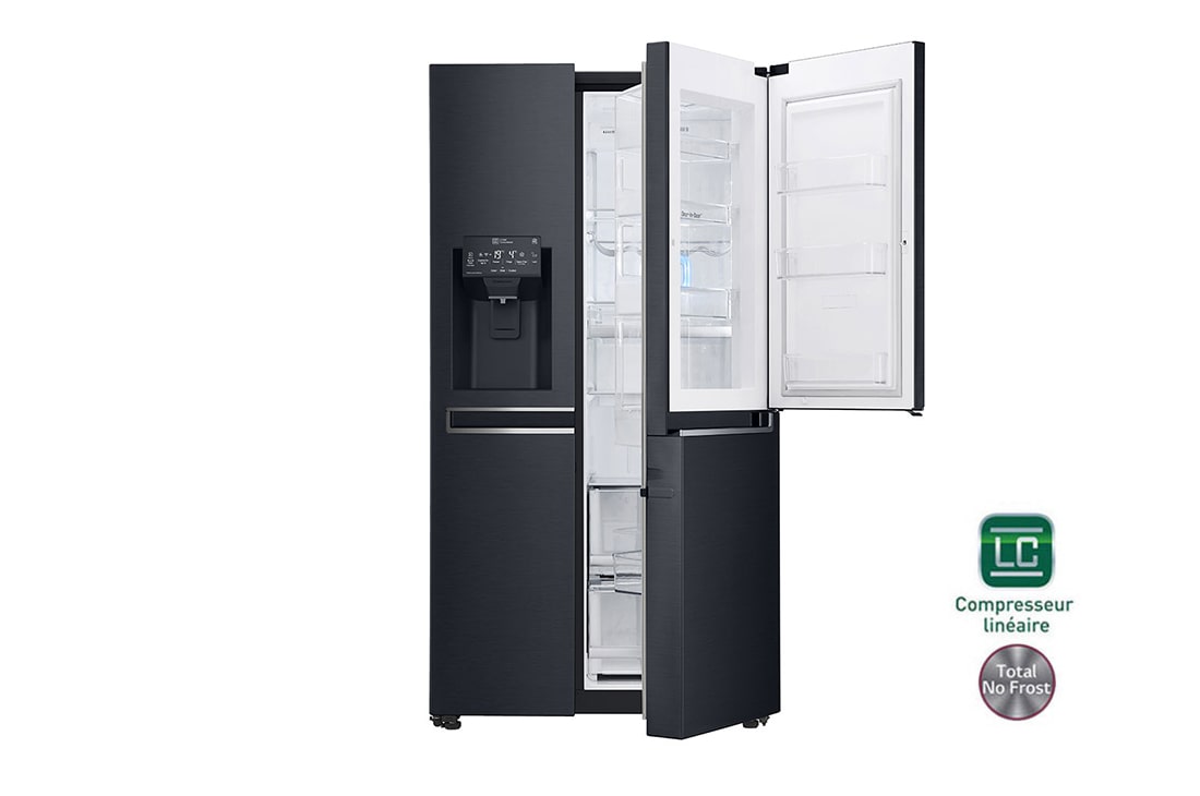 Réfrigérateur Américain, InstaView Door-in-Door ®, 625L, Compresseur  Linéaire, Total No Frost, Wi-Fi, F - LG GSK6676SC