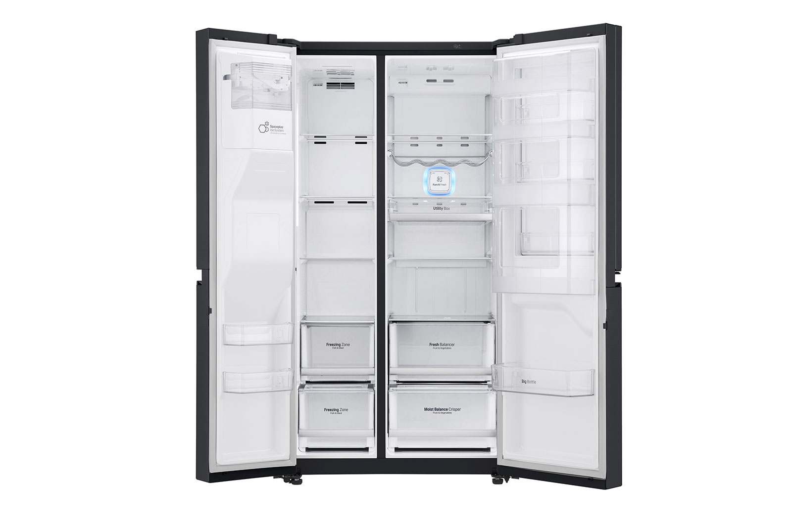 LG Réfrigérateur Américain | Door-in-Door | 601L | Compresseur Linéaire | Total No Frost | Connécté Wi-Fi | F, LG GSS6676MC