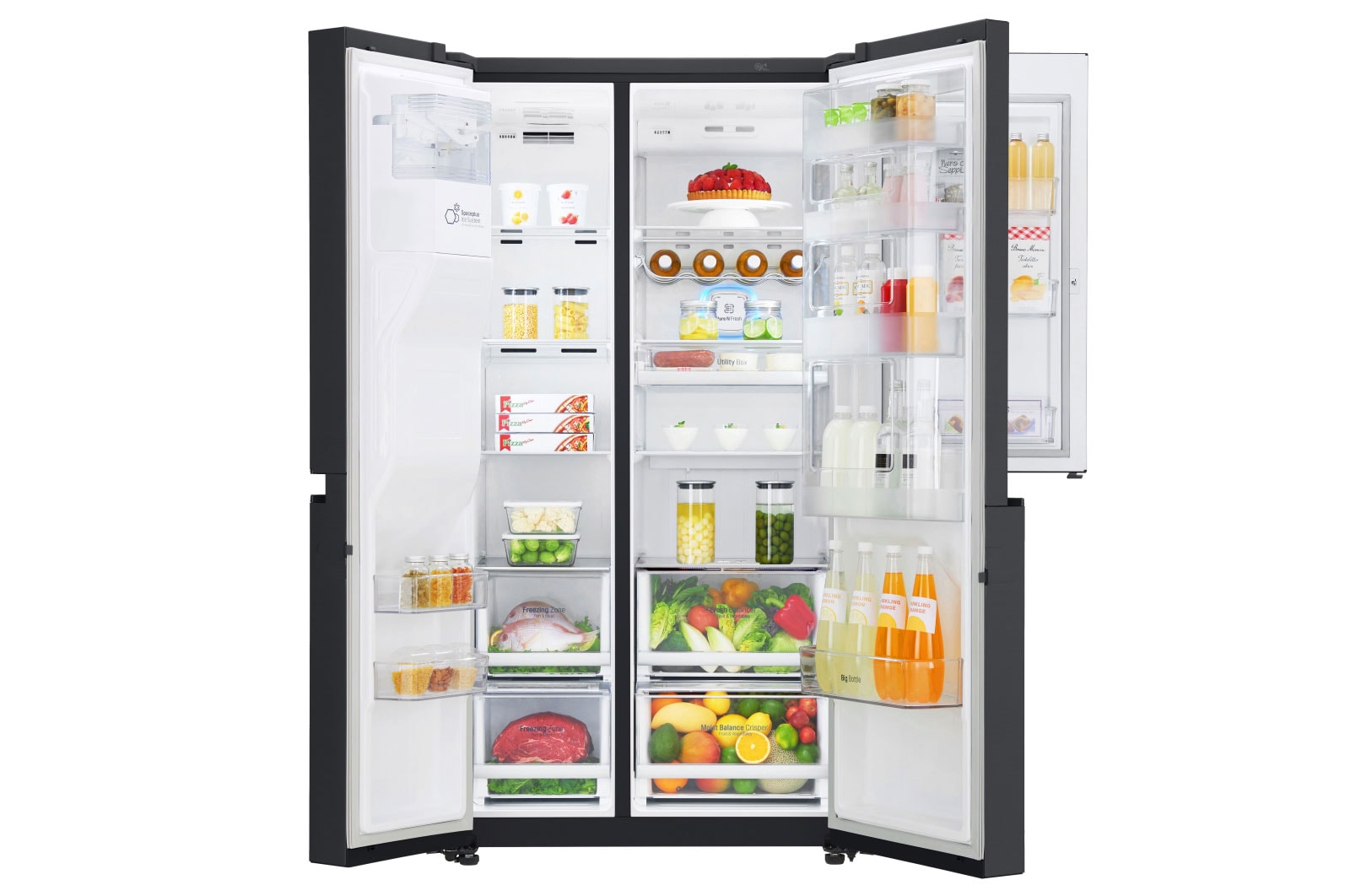 LG Réfrigérateur Américain | Door-in-Door | 601L | Compresseur Linéaire | Total No Frost | Connécté Wi-Fi | A++, LG GSS6676MT