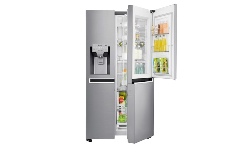 LG Réfrigérateur Américain | 601L | Door-in-Door ® | Compresseur linéaire | Total No Frost | Moist Balance Crisper | Pure N Fresh | A++, LG GSS6676PS