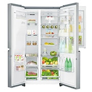LG Réfrigérateur Américain | 601L | Door-in-Door ® | Compresseur linéaire | Total No Frost | Moist Balance Crisper | Pure N Fresh | A++, LG GSS6676PS