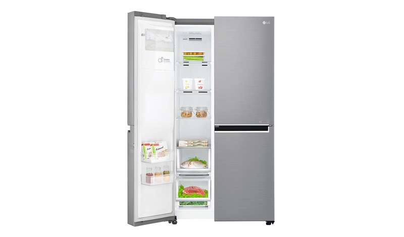 LG Réfrigérateur Américain | 601L | Door-in-Door ® | Compresseur linéaire | Total No Frost | Moist Balance Crisper | Pure N Fresh | A++, LG GSS6676PS