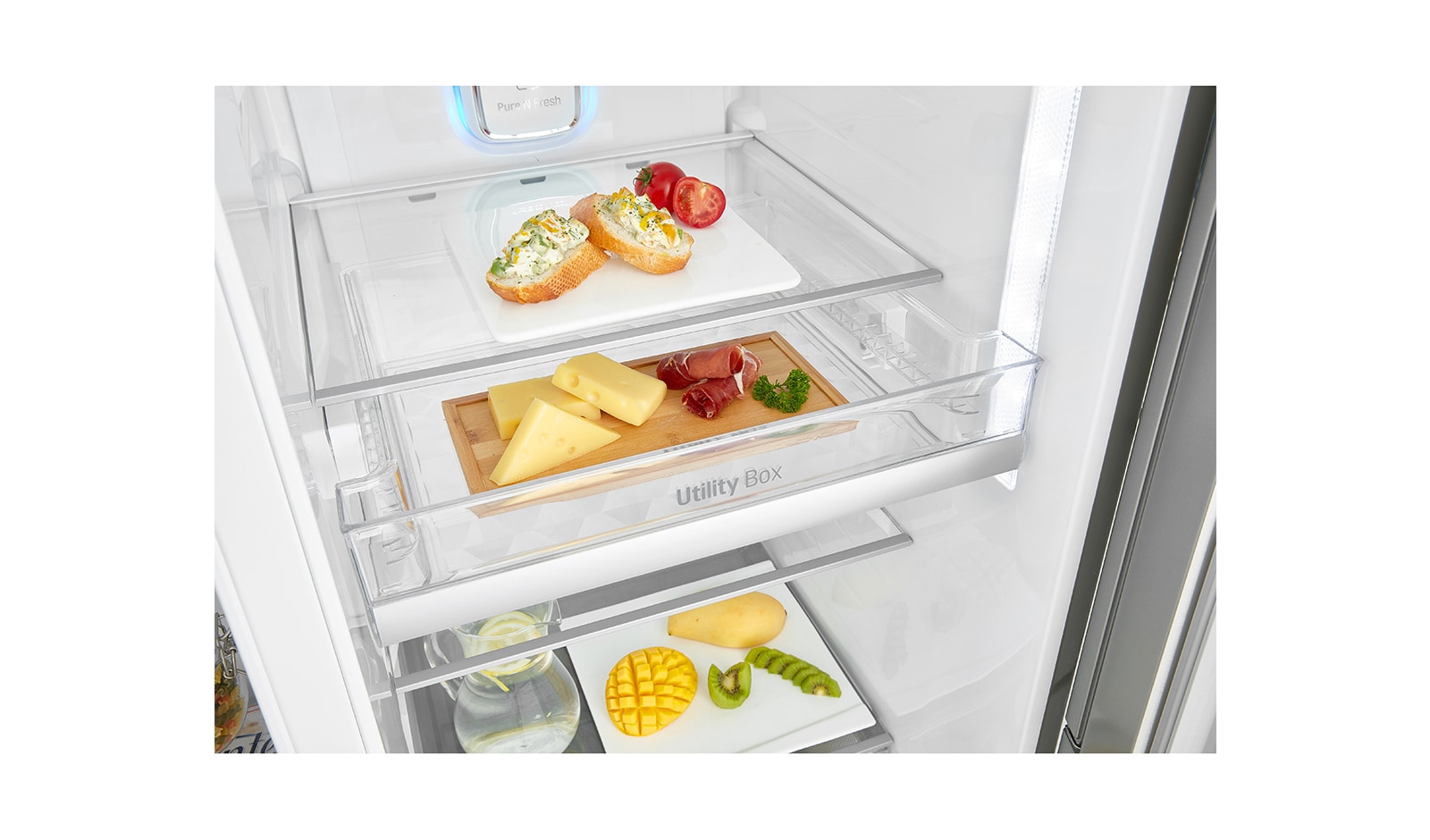 LG Réfrigérateur Américain | Door-in-Door ® | Compresseur linéaire | 625L | Total No Frost | Magic Crisper | Pure N Fresh | F, LG GSS6676SC