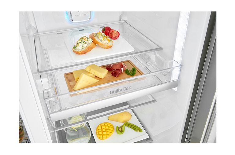 LG Réfrigérateur Américain | Door-in-Door ® | Compresseur linéaire | 625L | Total No Frost | Magic Crisper | Pure N Fresh | F, LG GSS6676SC