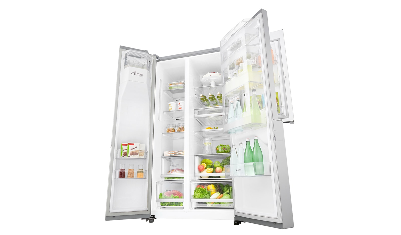 LG Réfrigérateur Américain | Door-in-Door ® | Compresseur linéaire | 625L | Total No Frost | Magic Crisper | Pure N Fresh | F, LG GSS6676SC