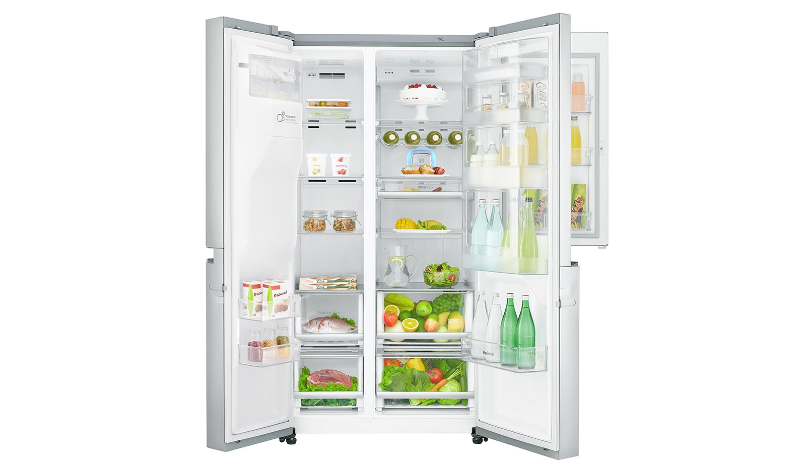 LG Réfrigérateur Américain | Door-in-Door ® | Compresseur linéaire | 625L | Total No Frost | Magic Crisper | Pure N Fresh | F, LG GSS6676SC