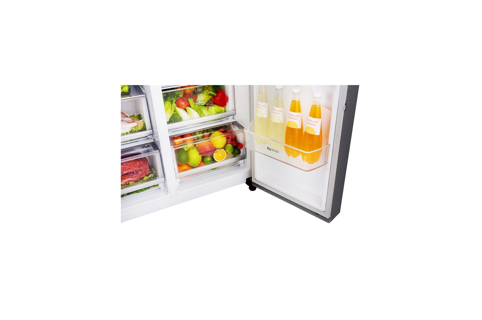 LG Réfrigérateur Américain | Door-in-Door | 601L | Compresseur Linéaire | Total No Frost | Connécté Wi-Fi | F, LG GSS6691PS