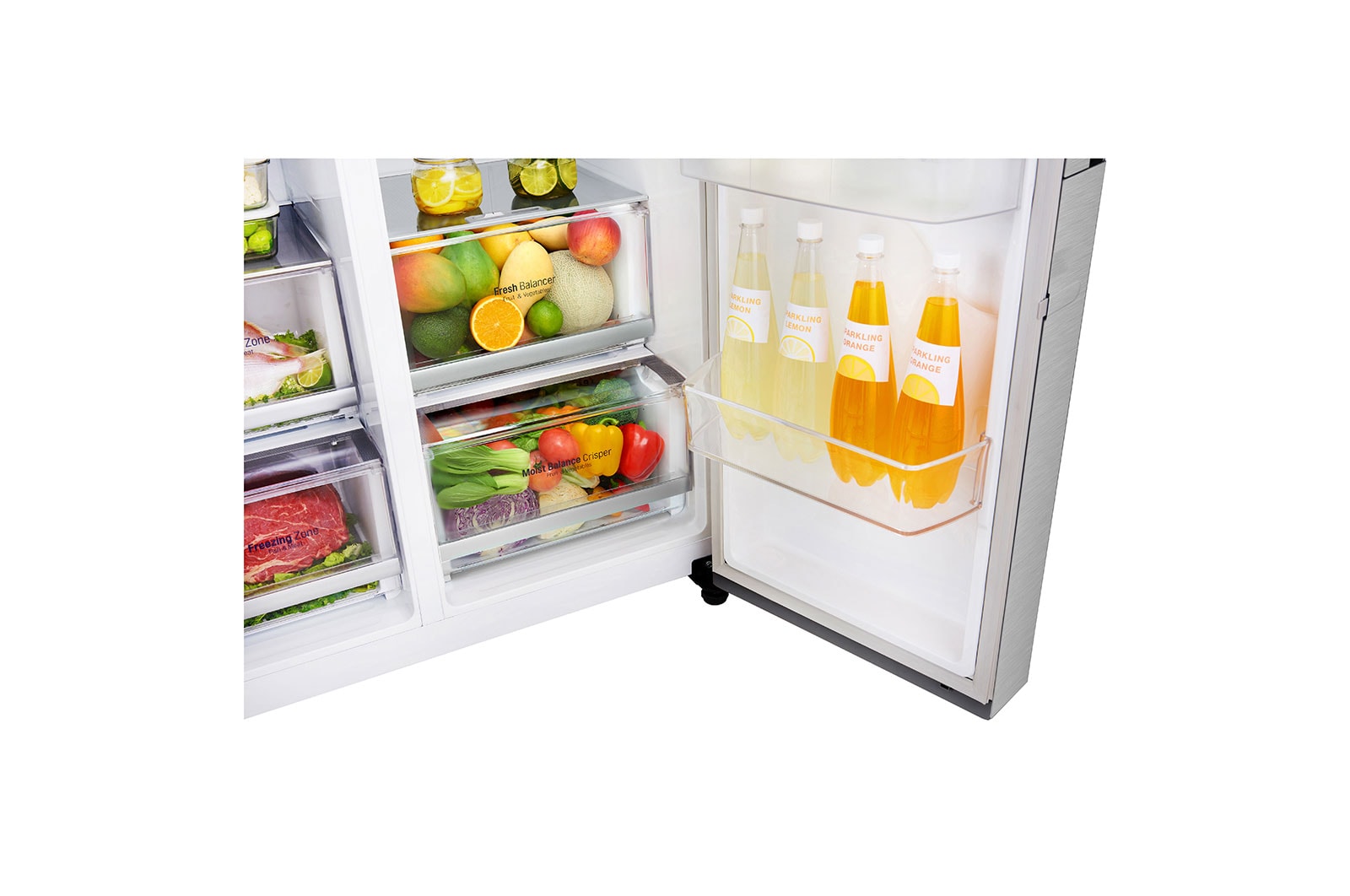 LG Réfrigérateur Américain | Door-in-Door | 625L | Compresseur Linéaire | Door Cooling |  F, LG GSS6876SC