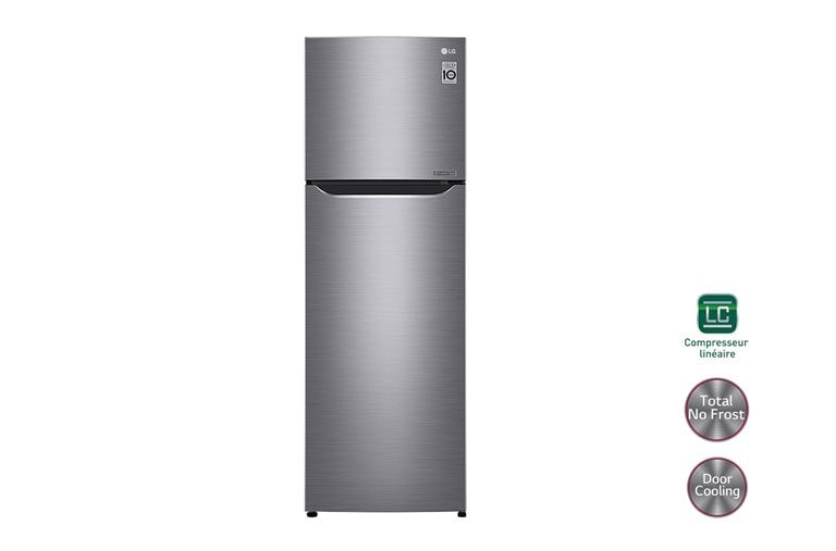 Vue avant de Réfrigérateur 2 portes | Total No Frost | Compresseur linéaire inverter | Door Cooling | F LG GT5525PS