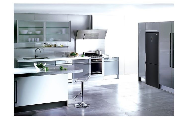 LG Réfrigérateur Combiné | 318L | No Frost | Ecran tactile | Eclairage LED , LG GCD5611BK