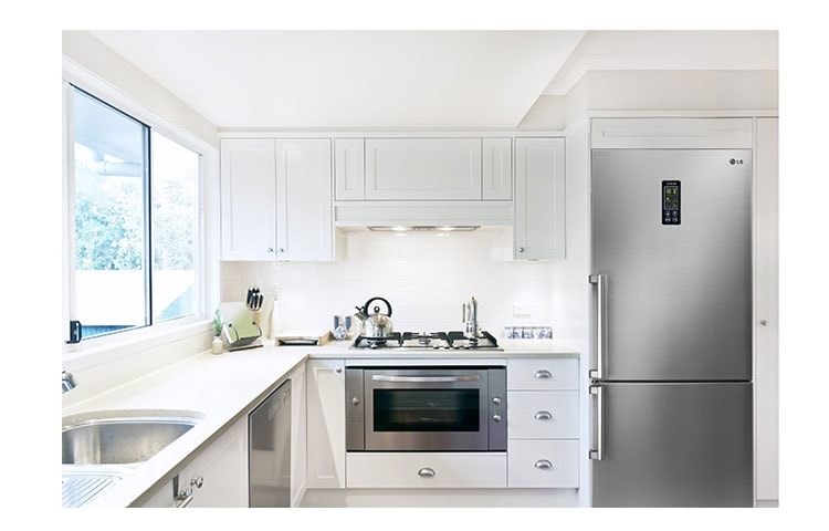 LG Réfrigérateur Combiné | 445L | Compresseur Linéaire Inverter | No Frost | Ecran tactile | Magic crisper | Eclairage LED | Inox pro, LG GCD7238SC