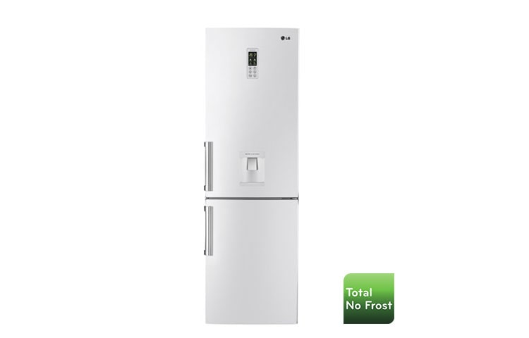 Vue avant de Réfrigérateur Combiné No Frost Distributeur eau 330 L LG GCF-5136WH